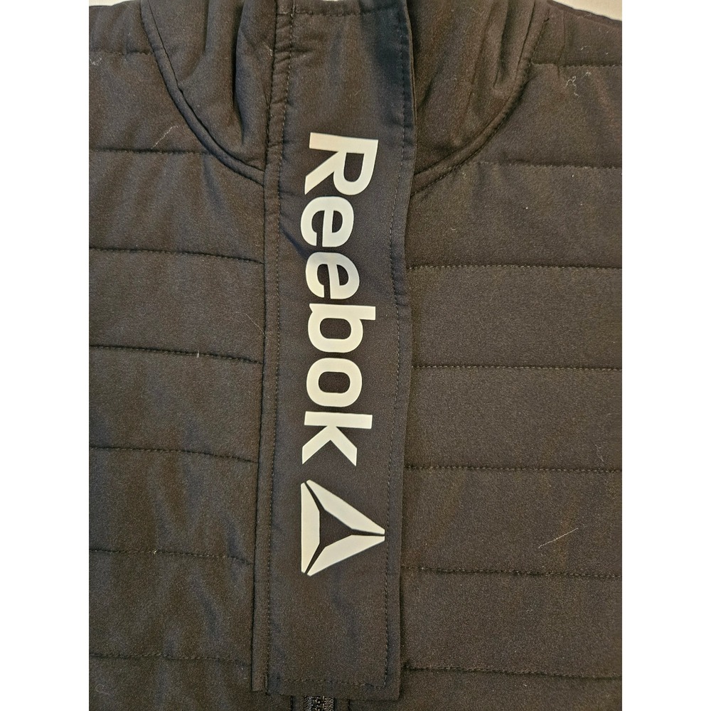 Reebok Womens Black Quilted Puffer Vest Full Zip Mock Neck REW233OW01 Size M - Picture 4 of 9
